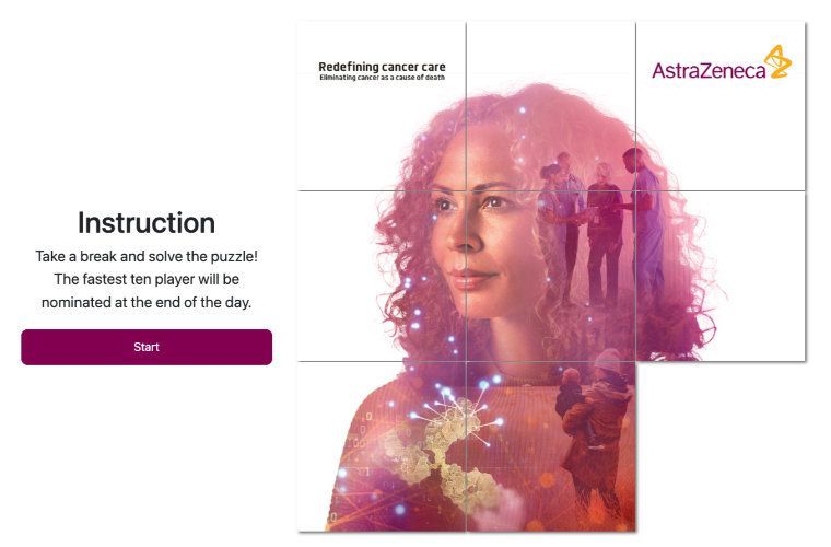 AstraZeneca – Touchscreen Puzzle Game project cover image